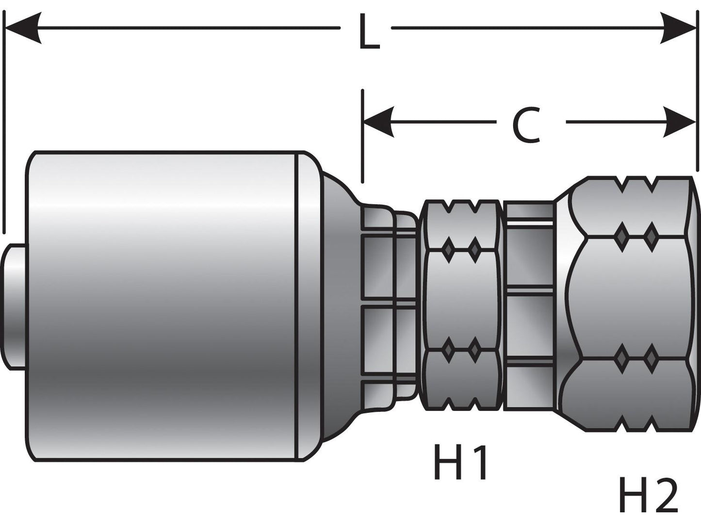 Gates Hydraulic Coupling / Adapter G25910-0808
