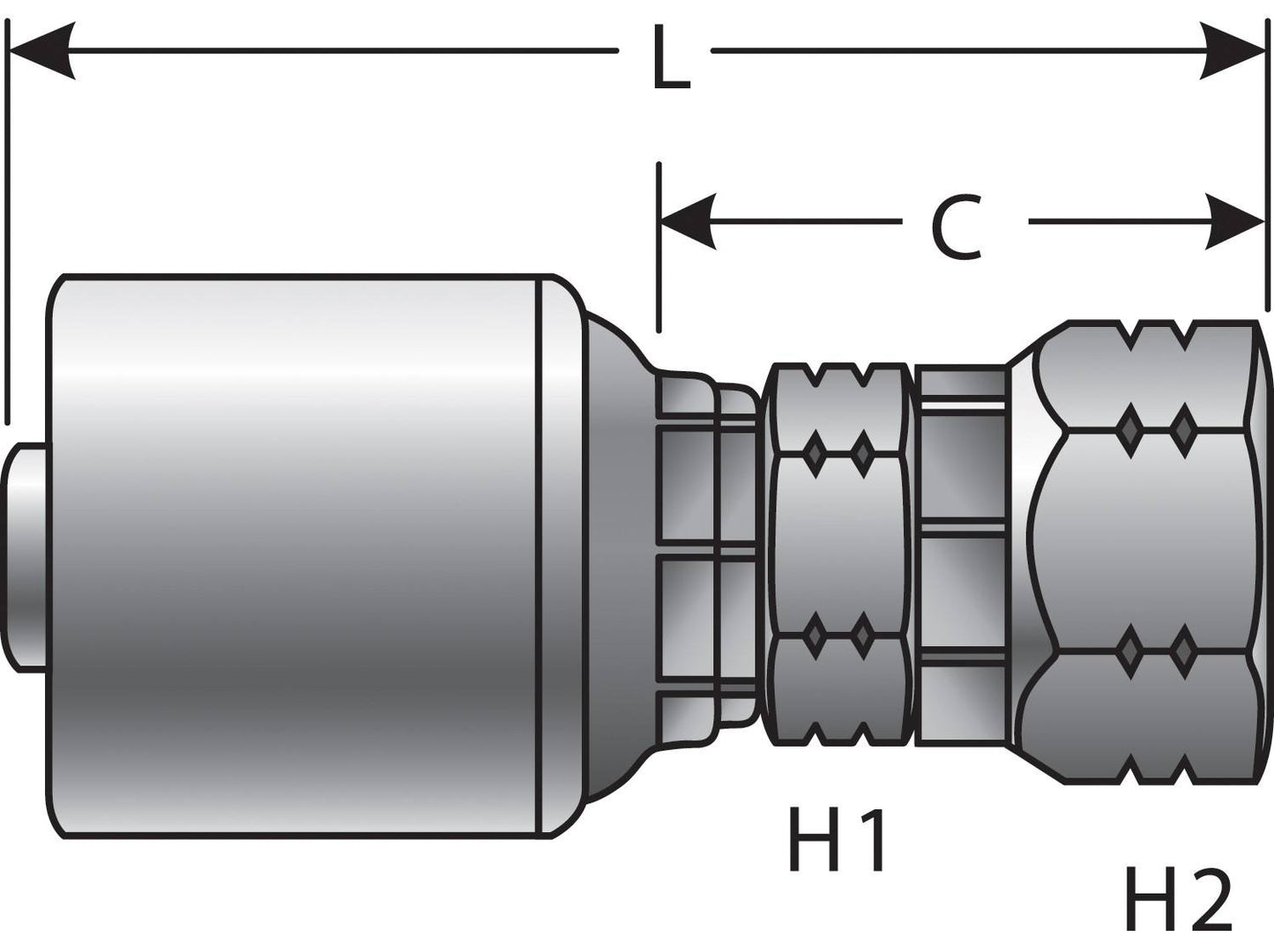 Gates Hydraulic Coupling / Adapter G25910-1212