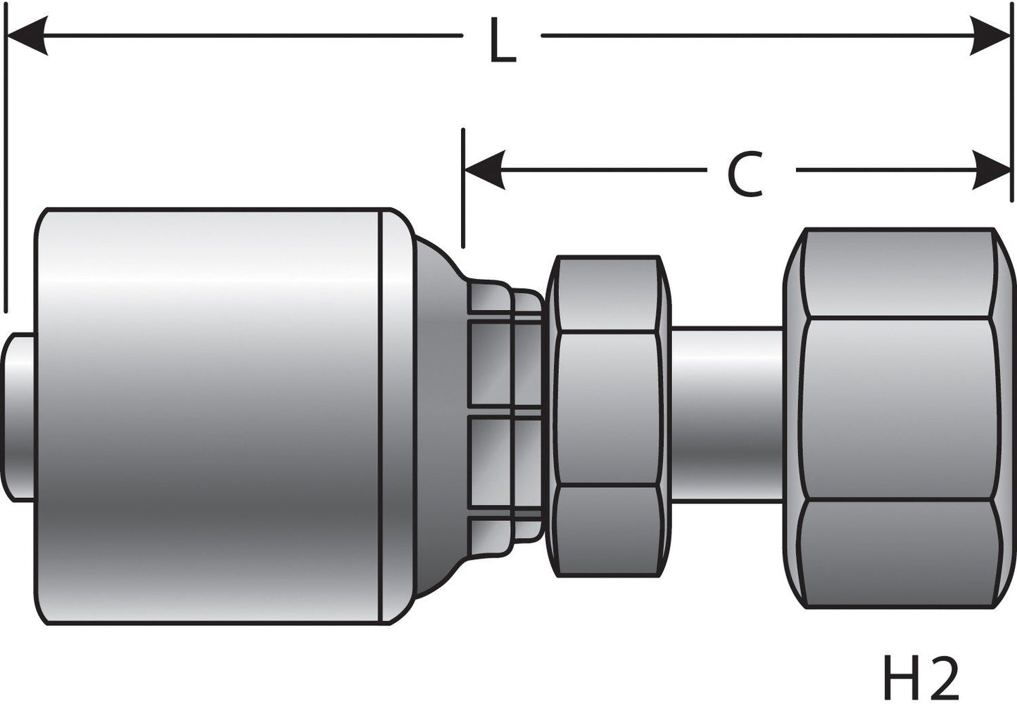 Gates Hydraulic Coupling / Adapter G25930-0404