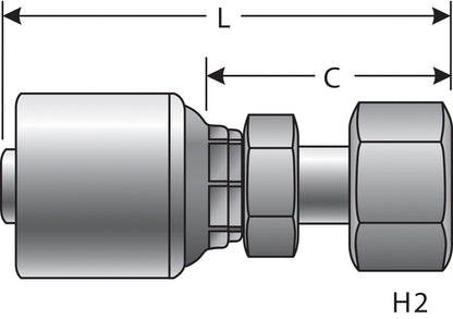 Gates Hydraulic Coupling / Adapter G25930-0404