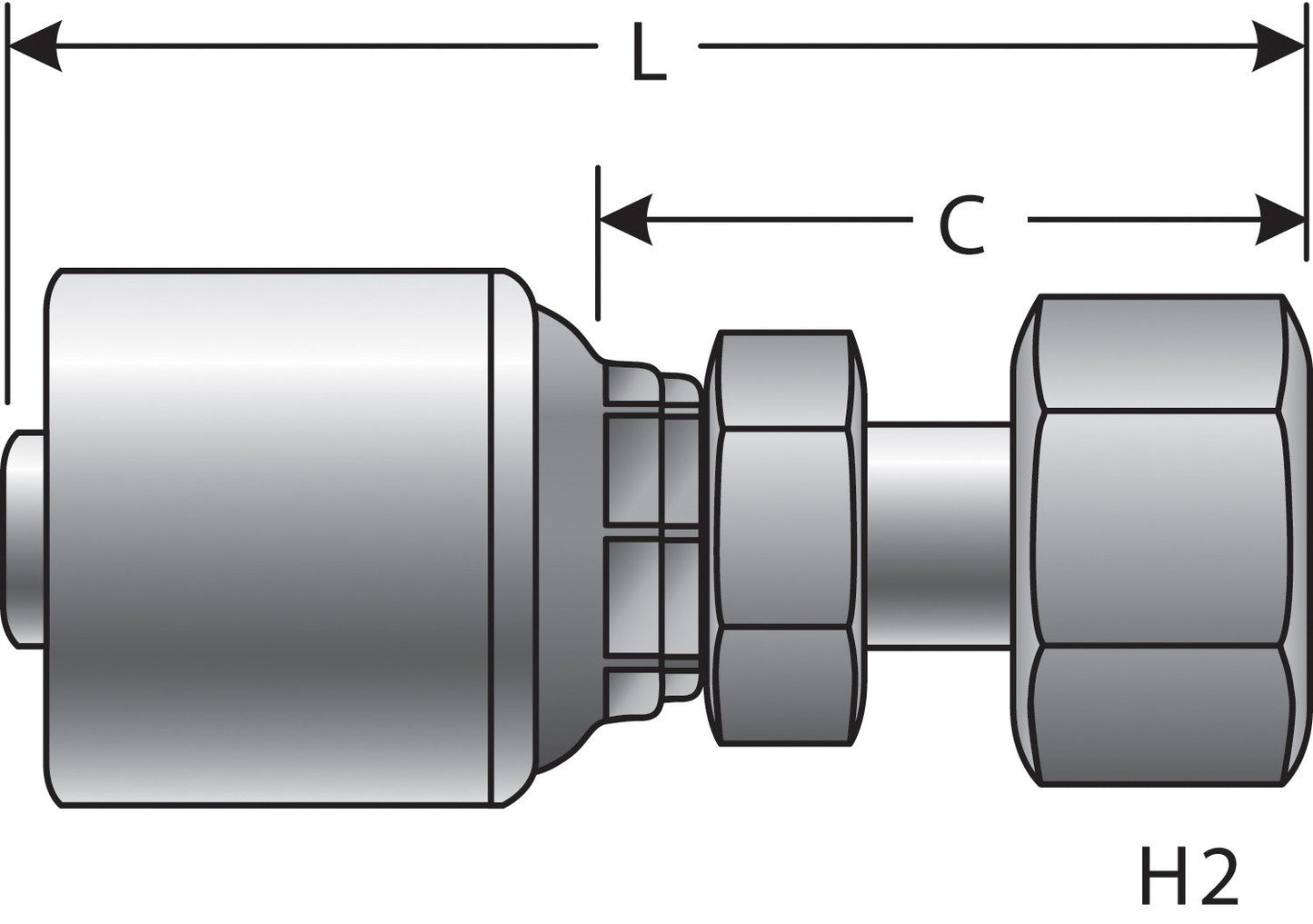 Gates Hydraulic Coupling / Adapter G25930-0808
