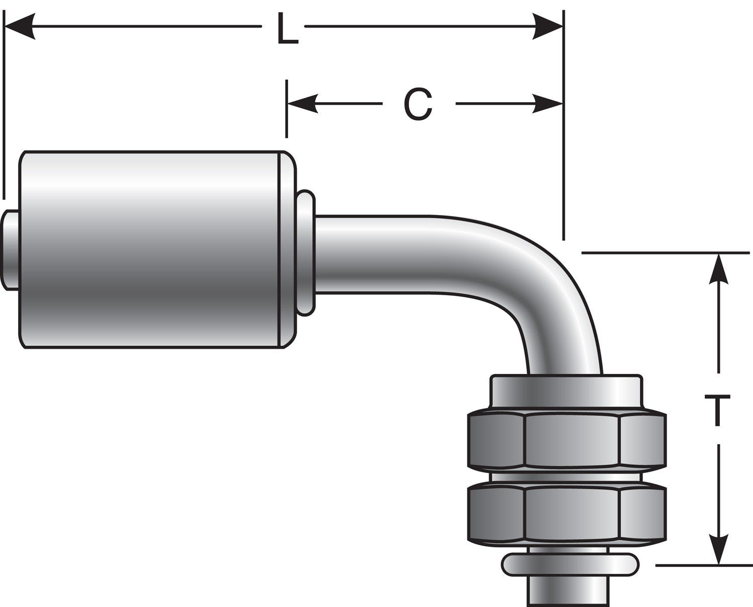 Gates A/C Refrigerant Hose Fitting G45958-1010S