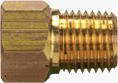 Gates Brass Threaded Sleeve to Male Pipe - 5/16-24 Thread 1 / 1/8-27 Thread 2 / 1/8 Outside Diameter G60594-0202