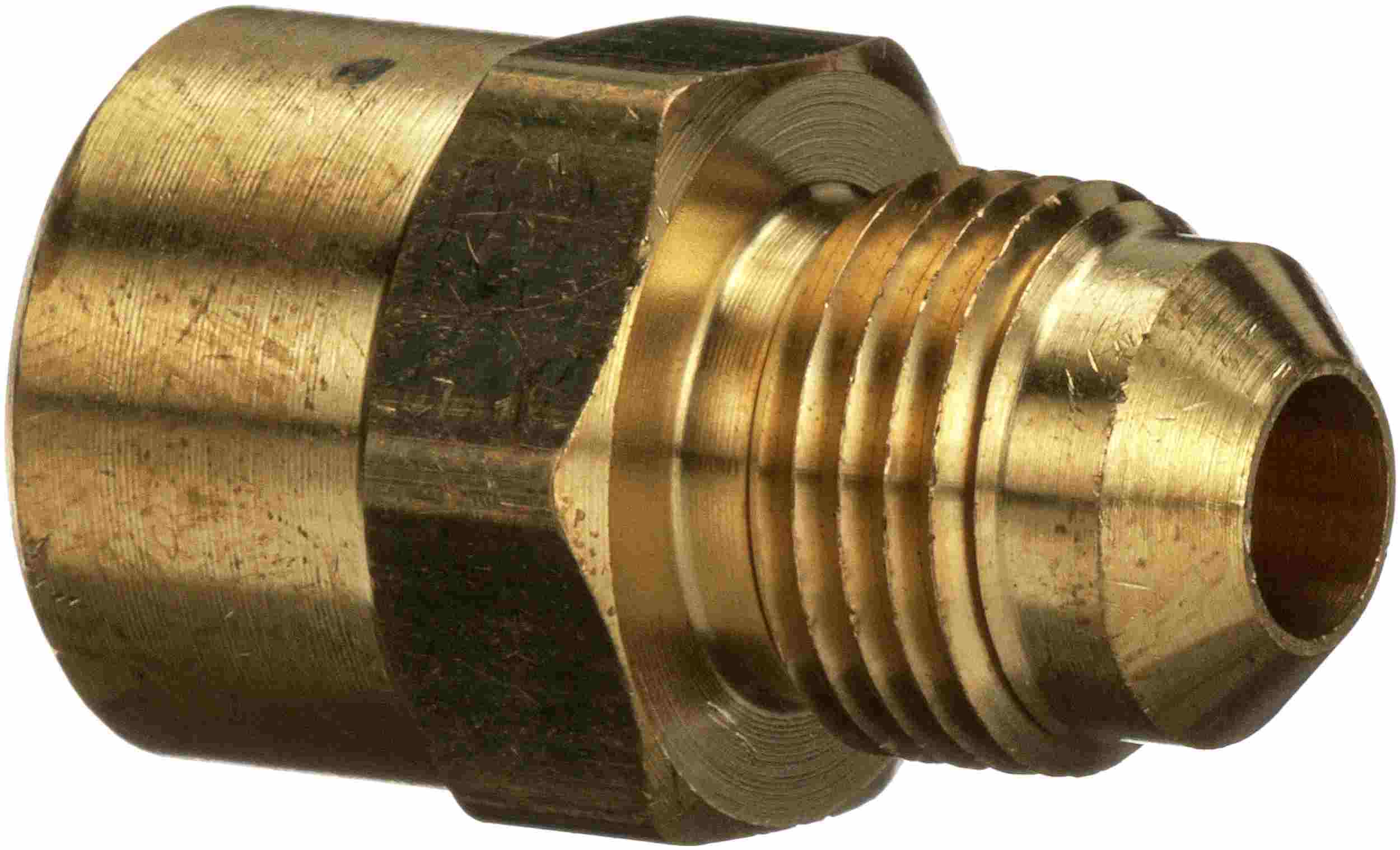 Gates Male SAE 45 Deg Flare to Female Pipe T1 Thread 5/8-18in T2 Thread 1/4-18in A1 3/8in OD G60660-0604