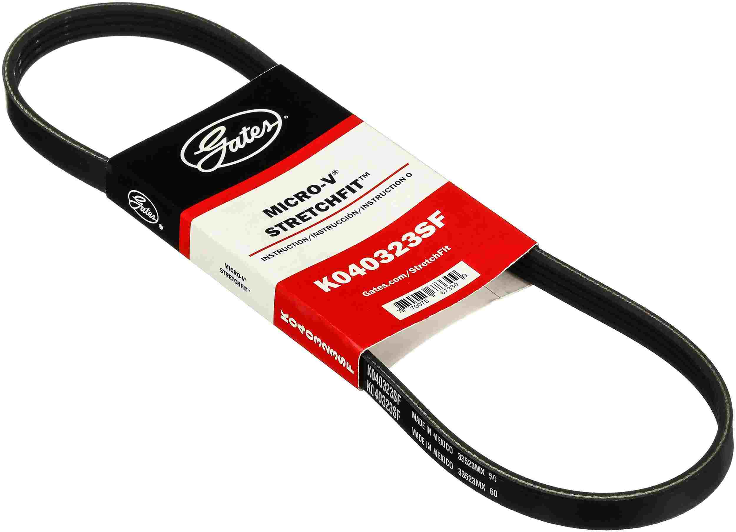 Gates 09-12 BMW X5 Micro-V Belt Stretch Fit K040323SF