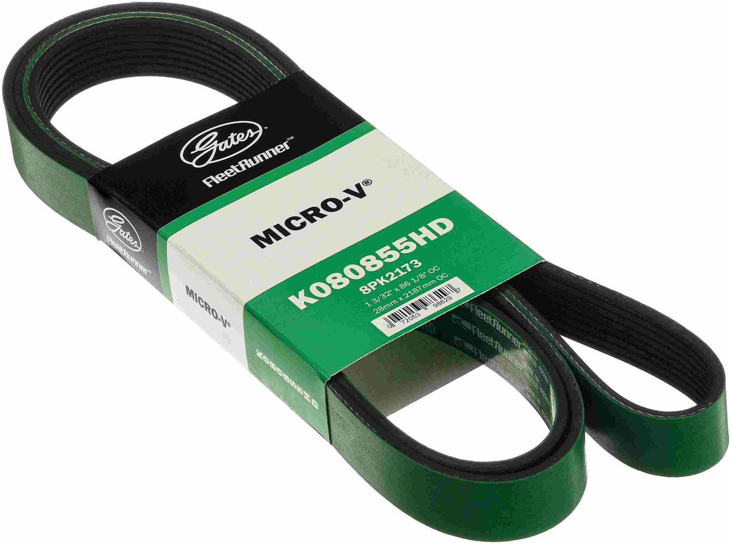 Gates Heavy Duty Mirco-V Belt 8 Rib 85.56in Length K080855HD