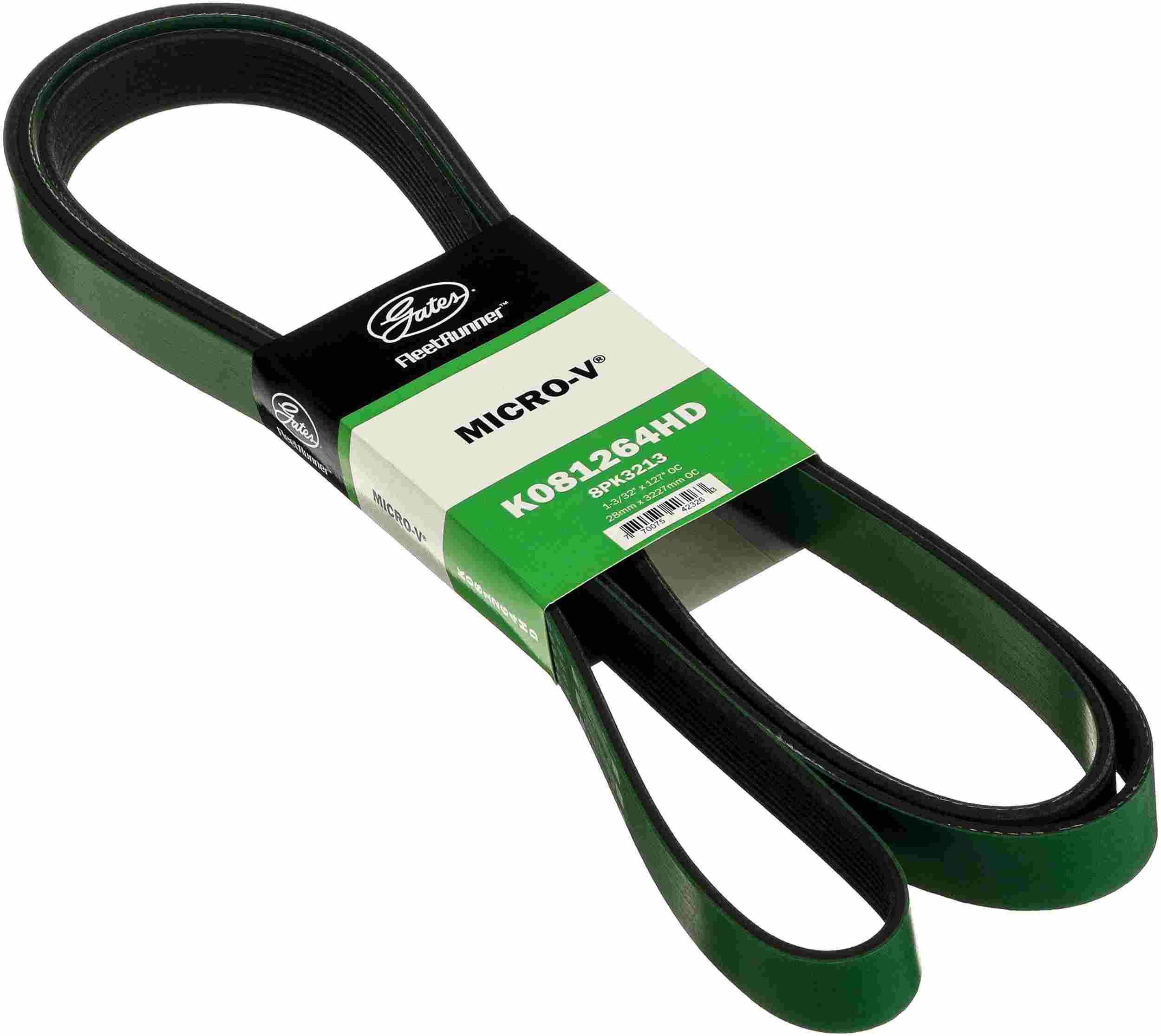 Gates 06-08 Dodge Ram 4000/08-12 Ram 4500-HD/5500-HD/03-12 Ram Series P/U Fleetrunner Micro V Belt K081264HD