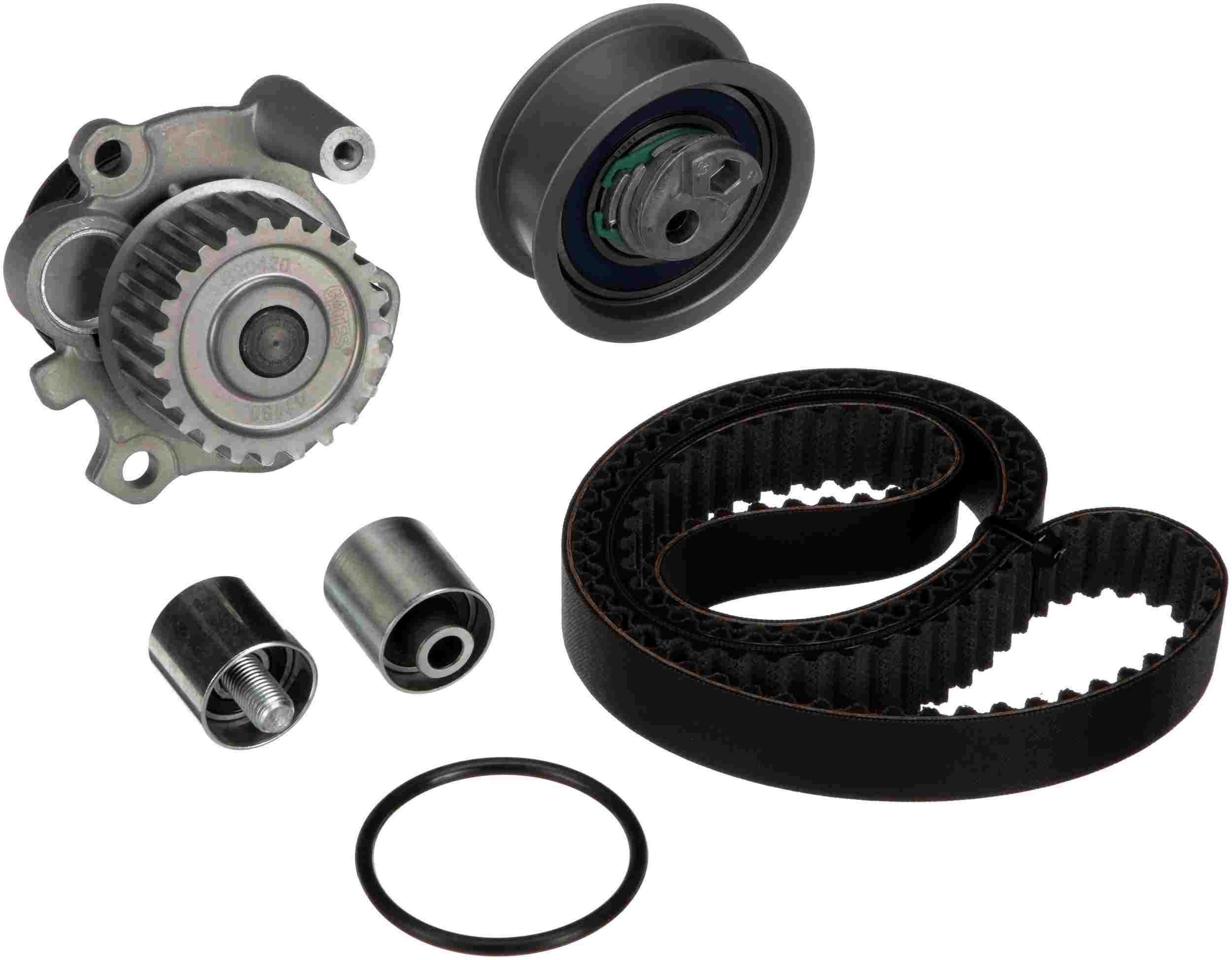 Gates 06-09 Audi A4 2.0L Timing Belt Component Kit with Water Pump TCKWP334