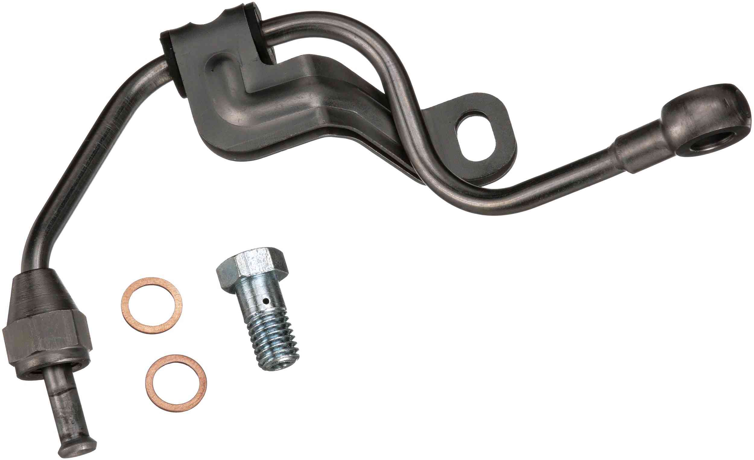 Gates 09-13 Subaru Forester 4Cyl 2.5L Steel x 10in Turbocharger Oil Feed Line w/Banjo Bolt/Washers TL144