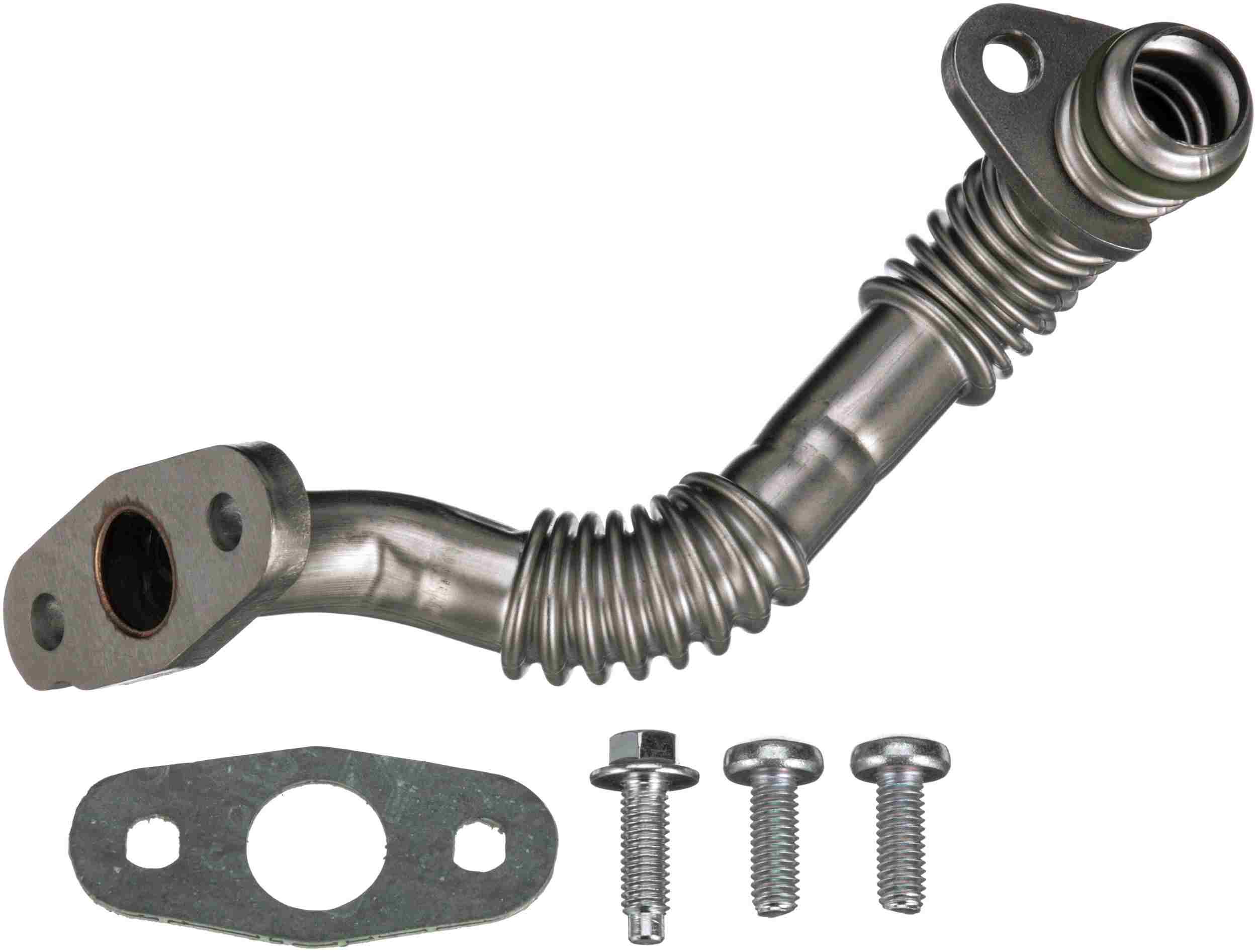 Gates 13-16 Ford Escape 4Cyl 1.6L Steel x 7-5/8in Turbocharger Oil Drain Line w/Gasket/Bolts TL177