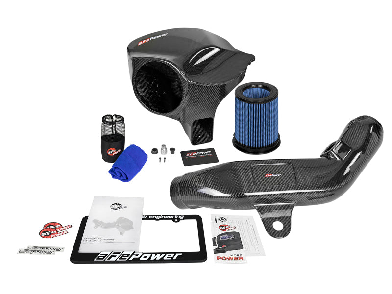 aFe Black Series Carbon Fiber CAIS w/Pro 5R Filter 16-18 BMW M2 (F87) L6-3.0L 58-10004R 58-10004R Photo - Unmounted