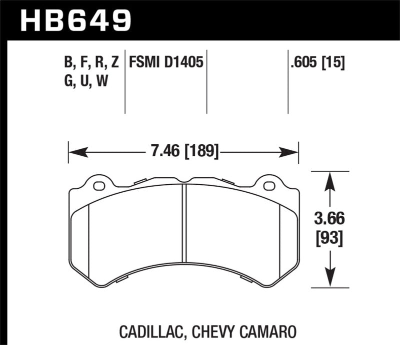 Hawk Disc Brake Pad HB649U.605 Photo - Primary