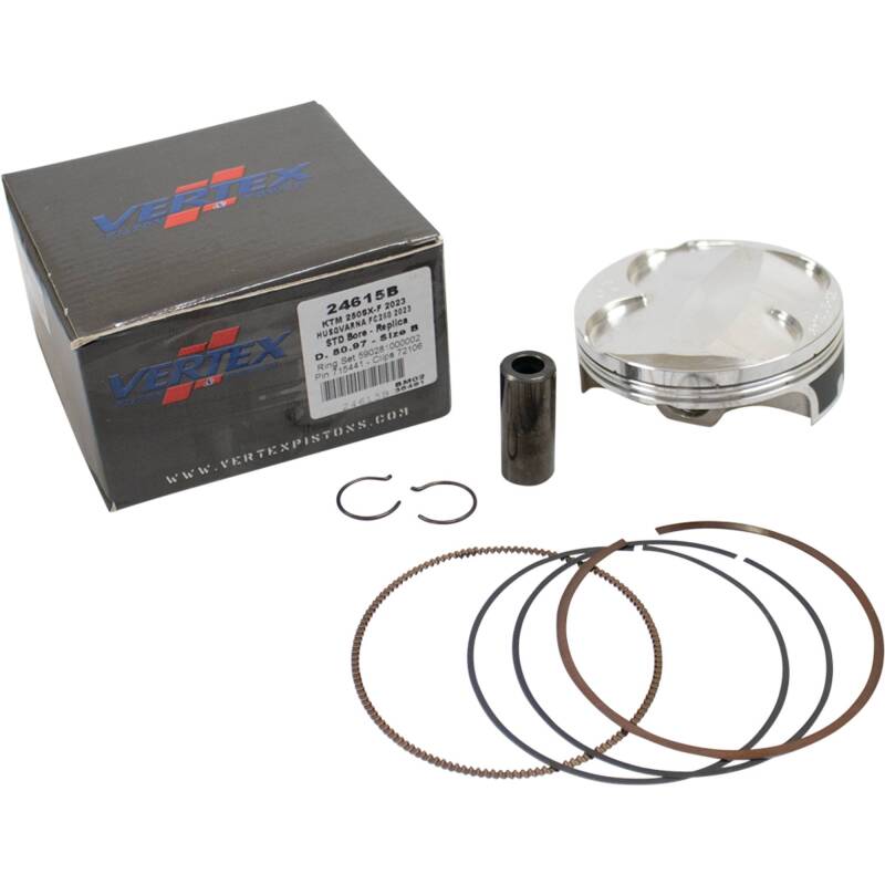 Vertex Pistons Vertex Piston 2024 KTM 250 EXC-F 250cc Forged Replica Piston Kit 24615B 24615B Photo - Primary