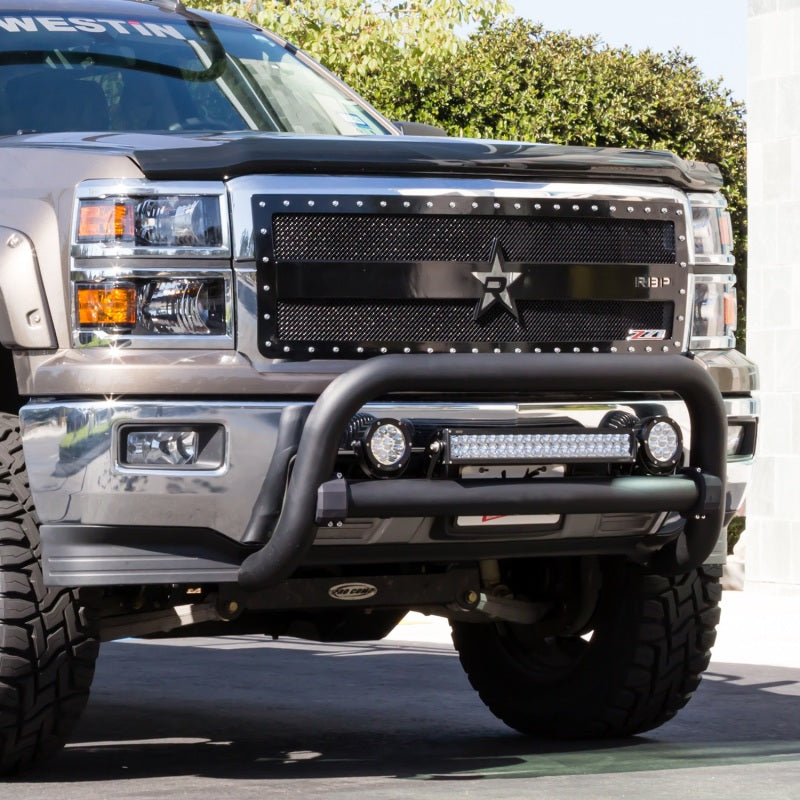 Westin 2014-2015 Chevrolet Silverado 1500 Contour 3.5in Bull Bar - Textured Black 32-31005T 32-31005T Photo - Mounted