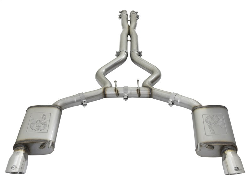 aFe MACH Force-Xp 3in 304 Stainless Steel Cat-Back Exhaust System w/Polish 49-33072-1P Photo - Unmounted