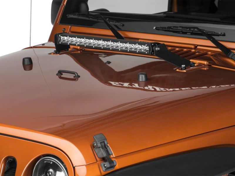 Raxiom 07-18 Jeep Wrangler JK 20-In Light Bar Hood Mounting Brackets J106742 J106742 Photo - Close Up