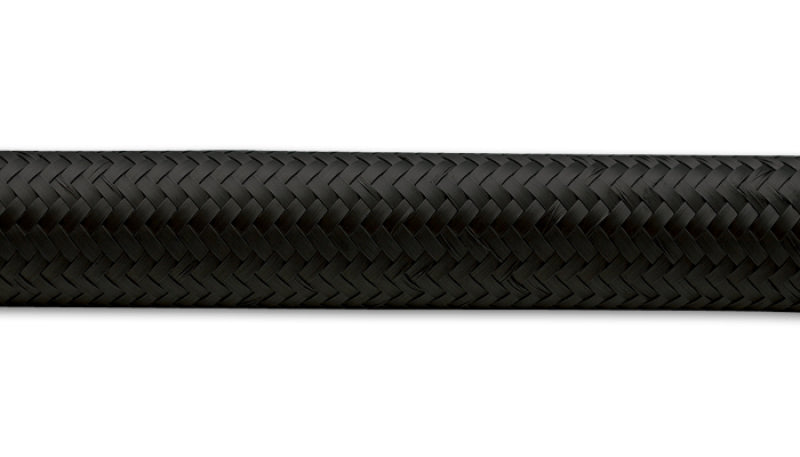 Vibrant Black Nylon Braided Flex Hose 2ft Roll, AN Size: -8; Hose ID: 0.44 11958 Photo - Primary