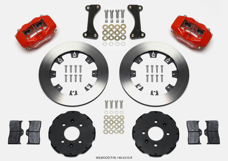 Wilwood Forged Dynalite Front Hat Kit 12.19in Red 90-99 Civic w/240 mm Disc 140-6310-R 140-6310-R Photo - Primary