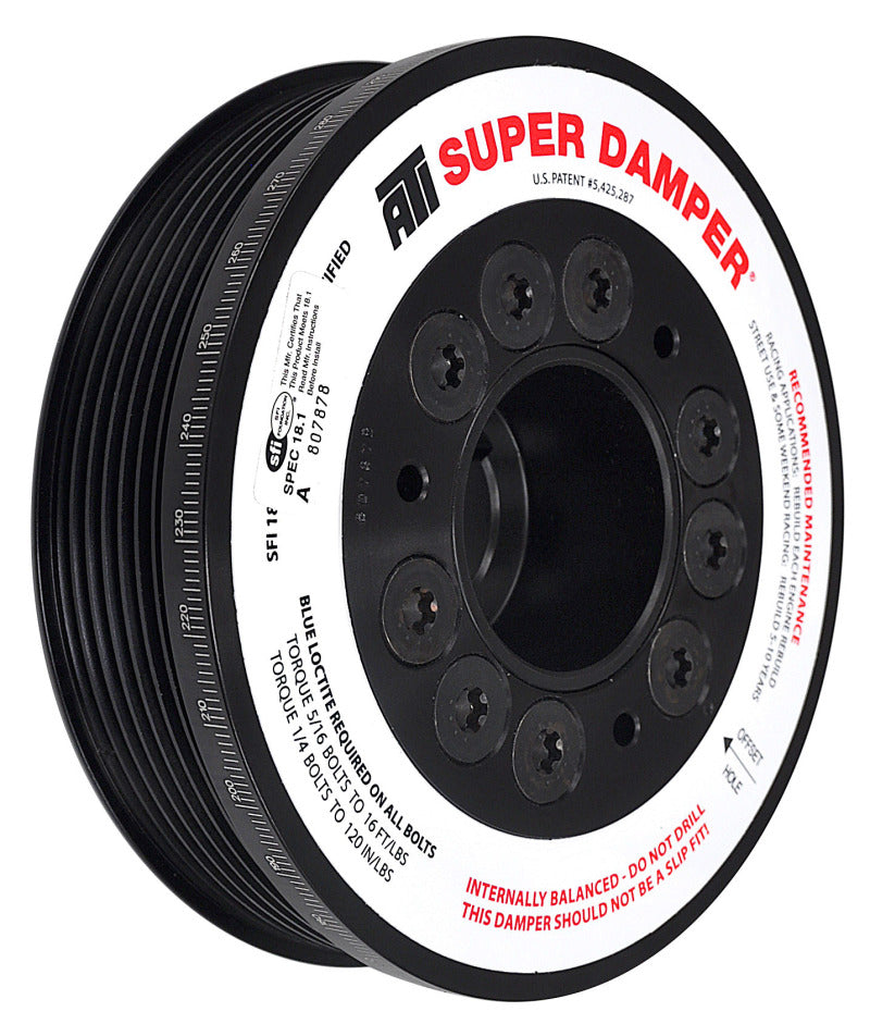 ATI Damper - 5.67in - Alum - 7 Grv - Honda K20 - Street - 02+ 2.0L - Civic Type-R / Acura RSX - 1Pc ATI918477 ATI918477 User 1