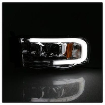 Spyder Dodge Ram 1500 02-05 V2 Projector Headlights - Light Bar DRL - Chrome PRO-YD-DR02V2-LB-C 5084613 5084613 Photo - Unmounted