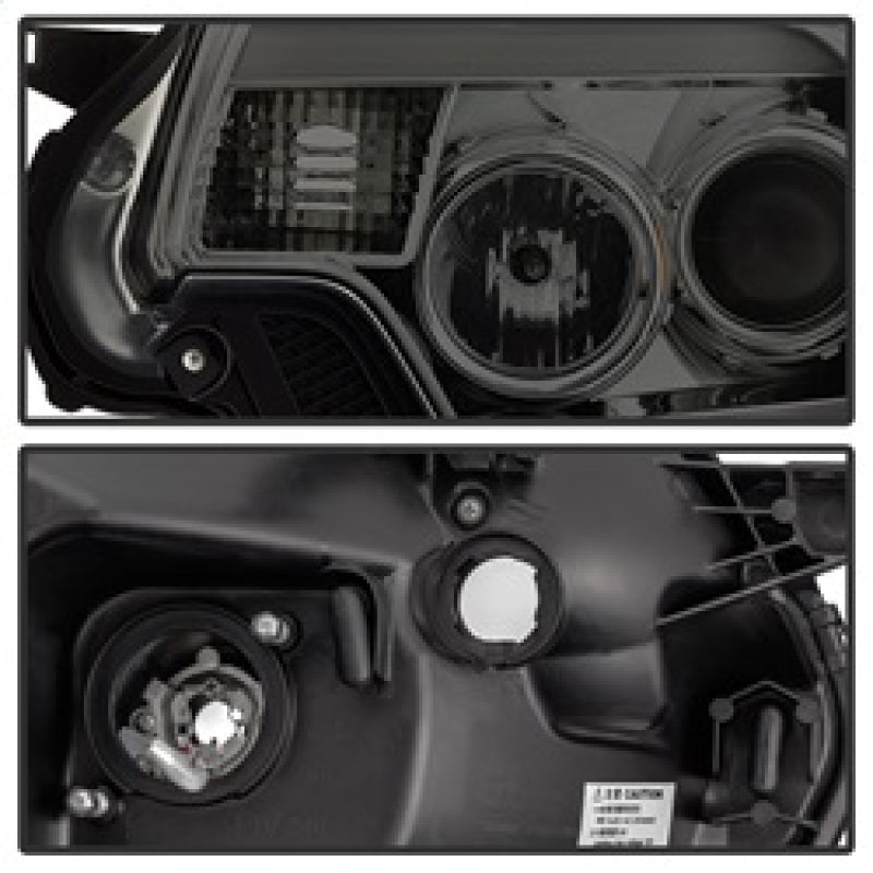 Spyder Toyota Tacoma 12-16 Projector Headlights Light Bar DRL Smoke PRO-YD-TT12-LBDRL-SM 5081728 5081728 Photo - Unmounted