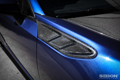 Seibon 12-13 BRZ/FRS Carbon Fiber Fender Ducts (Pair) FD1213SCNFRS-FR Photo - Primary