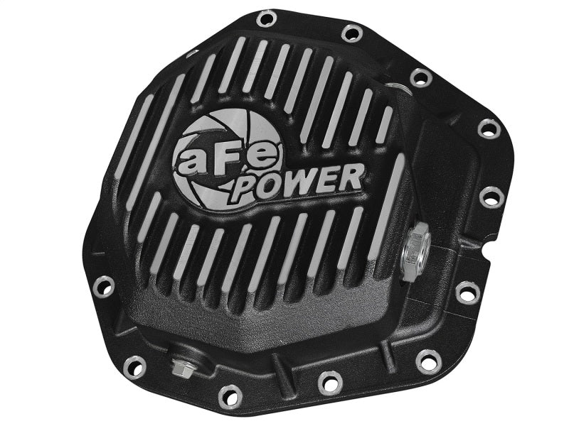 aFe Rear Differential Cover Black, Machined Fins, Pro Series for Ford 46-70382 Photo - Primary