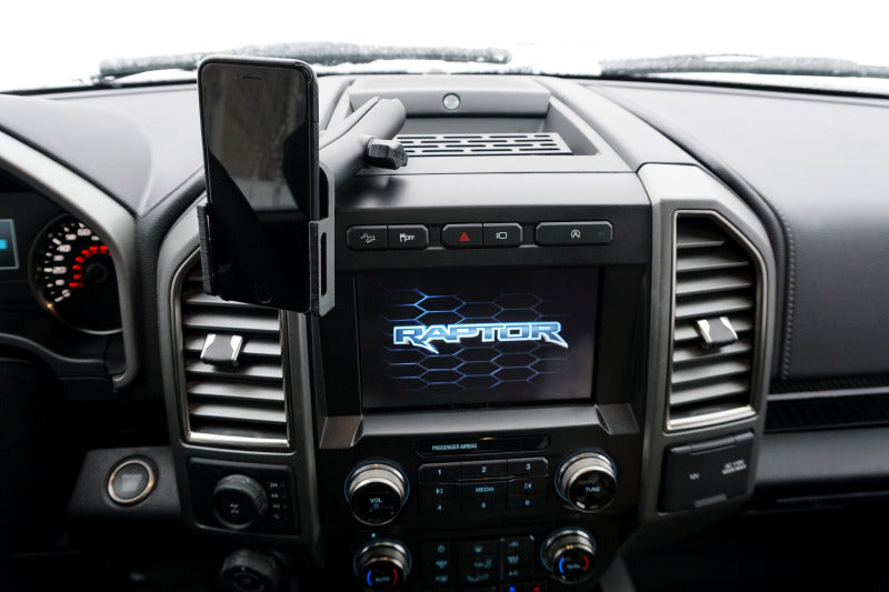 BuiltRight Industries 2015+ Ford F-150/250/350/Raptor Dash Mount & Rear Seat Release - Blk 111001 111001 Photo - Unmounted