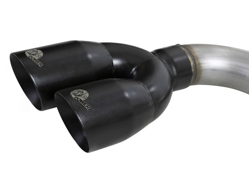 aFe Vulcan Series 3in 304SS Exhaust Cat-Back w/Blk Tip 2019 GM Silverado/Sierra 1500 V6-4.3L/V8-5.3L 49-34106-B 49-34106-B Photo - Close Up