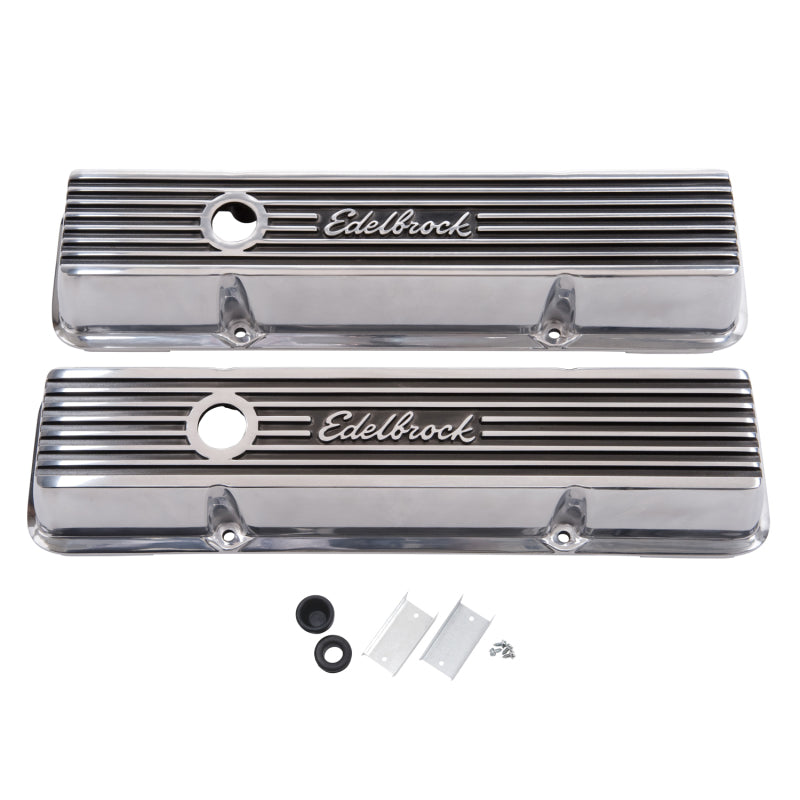 Edelbrock Valve Cover, Elite II Series, Chevrolet, 1959-1986 262-400 CID V8, Low 4262 Photo - Primary