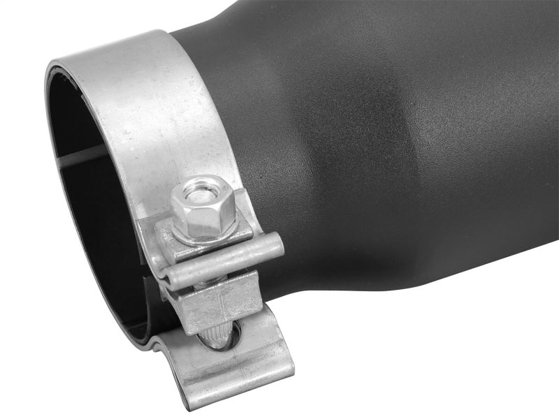 aFe MACH Force-Xp 3in 409 Stainless Steel Exhaust Tip Black - 3in In x 4in 49T30401-B09 Photo - Unmounted