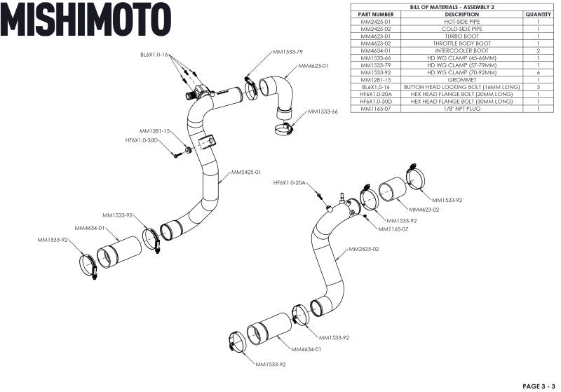 Mishimoto 21+ Bronco 2.3L High Mount INT Kit BK Core BK Pipes MMINT-BR23-21HKBKBK MMINT-BR23-21HKBKBK User 1