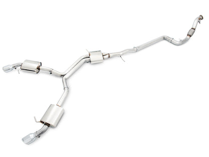 AWE Tuning Audi B9 A4 Touring Edition Exhaust Dual Outlet - Chrome Silver Tips (Includes DP) 3015-32078 3015-32078 Photo - Primary