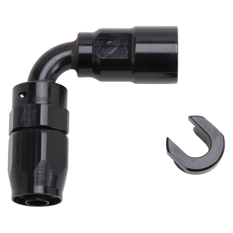 Russell Performance 5/16in SAE Quick Disc Female to -6 Hose Black 90 Degree Hose End 611273 611273 Photo - Primary