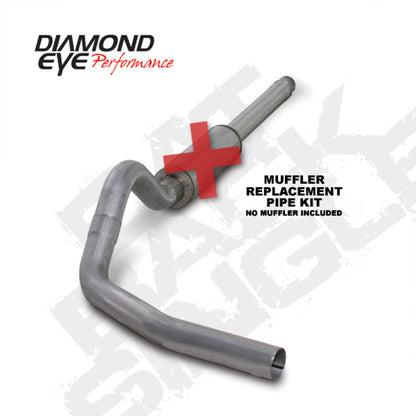 Diamond Eye Performance Diamond Eye KIT 4in CB MFLR RPLCMENT PIPE SGL AL: 94-97 FORD 7.3L F250/F350 PWRSTROKE K4310A-RP K4310A-RP Photo - Primary