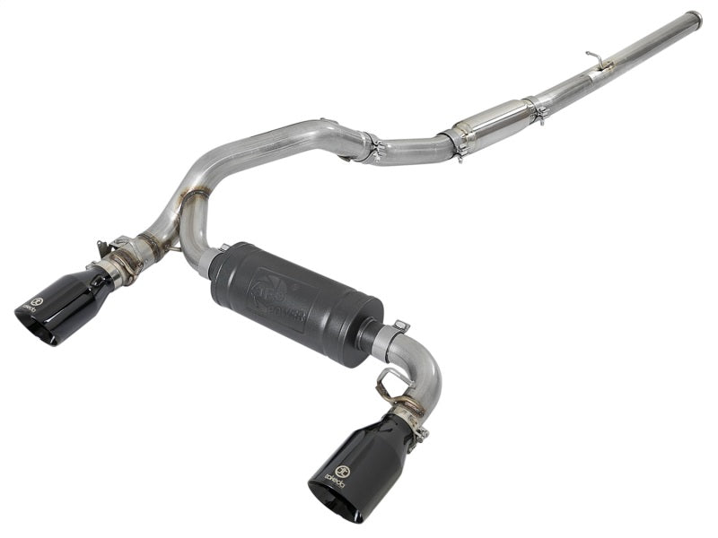 aFe Takeda 3in 304 SS Cat-Back Exhaust System w/ Black Tips 16-18 Ford 49-33103-B Photo - Primary