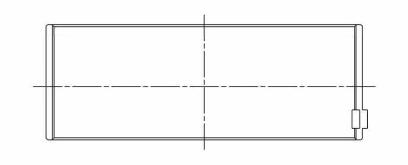 ACL 1958-1980 Chrysler Prod V8 383/400/440 .10mm Oversized Trimetal Rod Bearing Set 8B527P-10 8B527P-10 Technical Drawing