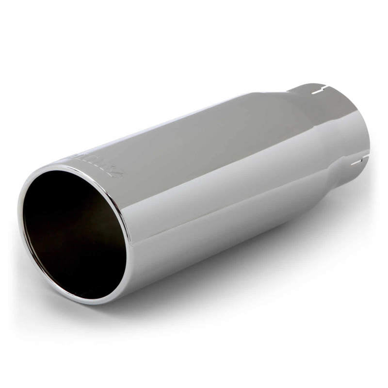 Banks Power Tailpipe Tip Kit - SS Round Straight Cut - Chrome - 3.5in Tube - 4.38in X 12in 52922 52922 Photo - Primary