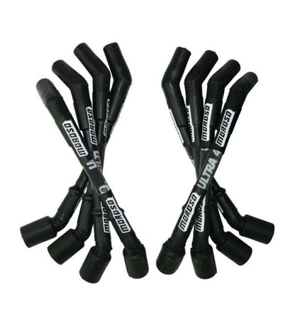 Moroso GM LS Ultra 40 Custom Fit  Sleeved Ignition Wire Set 8in 135 Deg Boots - Black 73850 73850 User 1
