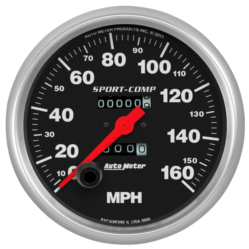 Autometer Gauge, Speedometer, 5", 160Mph, Mechanical, Sport-Comp 3995 Photo - Primary