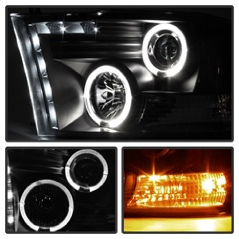 Spyder Dodge Ram 1500 09-14 10-14 Projector Headlights Halogen- LED Halo LED - Blk PRO-YD-DR09-HL-BK 5010032 5010032 Photo - Unmounted