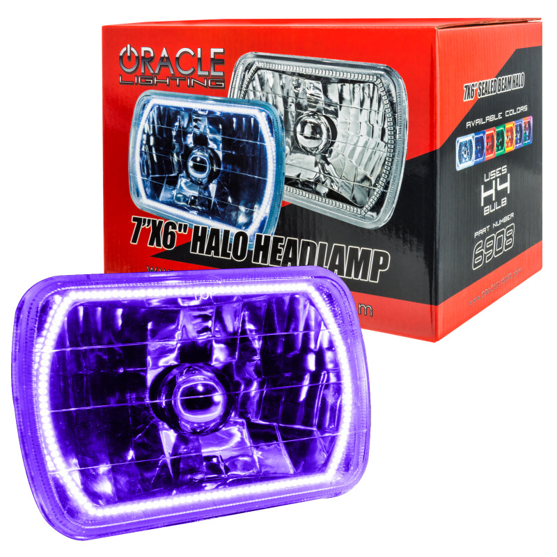 ORACLE Lighting Oracle Pre-Installed Lights 7x6 IN. Sealed Beam - UV/Purple Halo 6908-007 6908-007 Photo - Close Up