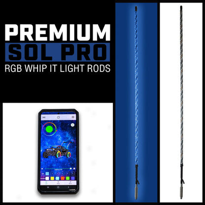 Whip It 3Ft Black Bt Rgb Light Rod Set SB-RGBBT-132 SB-RGBBT-132 User 1