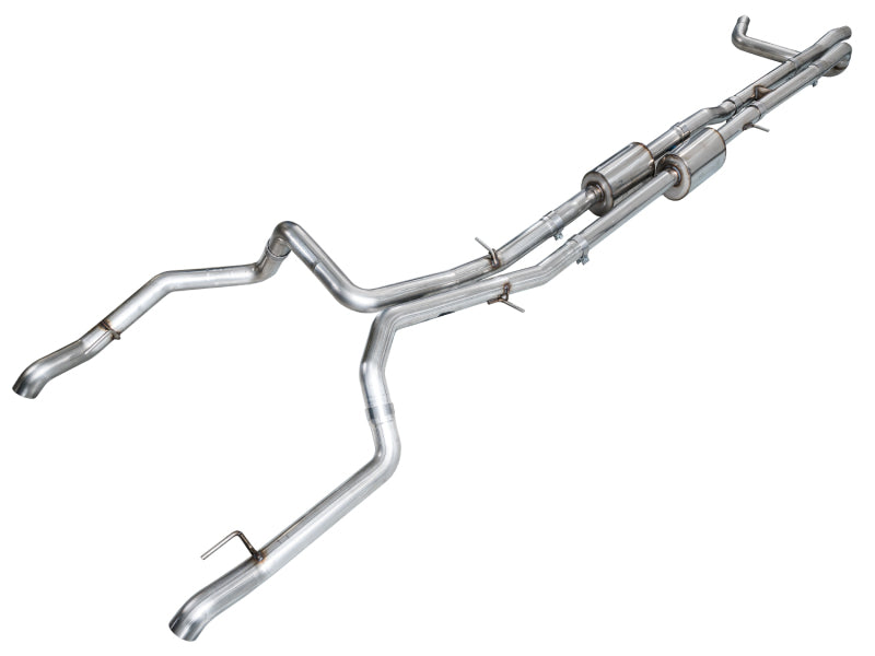 AWE Tuning AWE 4th Gen GM 1500 6.2L Catback Split Rear Exit (w/ Bumper Cutouts) - OE Tips 3015-31202 3015-31202 Photo - Primary