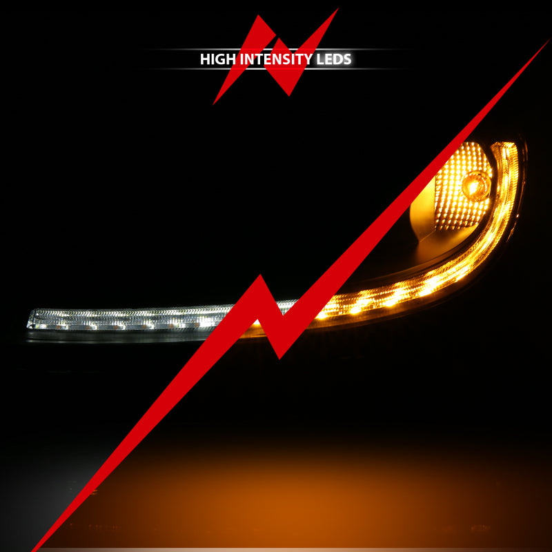 ANZO 2005-2013 Chevy Corvette Projector Plank Style Switchback H.L. Black Amber 121553 121553 Photo - lifestyle view