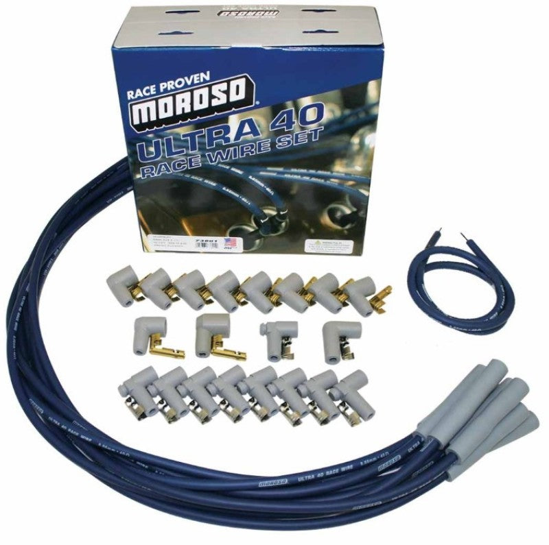 Moroso Ultra 40 Universal Wire Set, Straight, Blue Wire 73801 User 1