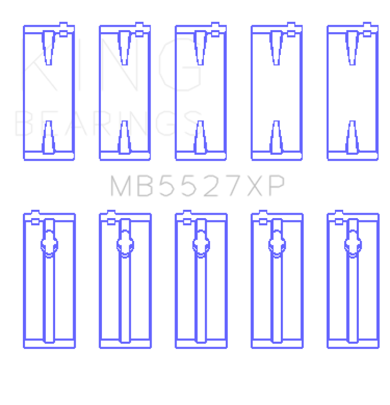 King Engine Bearings King Toyota 4AGE/4AGZE 16V 1.6L (Size STDX) Performance Main Bearing Set MB5527XPSTDX MB5527XPSTDX Photo - Primary