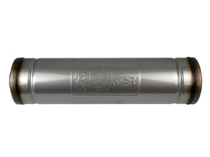 aFe MACH Force-Xp 409 SS Muffler 3in Center/Center 18in L X 5in Dia - Round Body 49M30050 49M30050 Photo - Unmounted