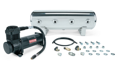 Air Lift 2.5 Gal. Polished Tank w/ Viair 444b Blk Compressor (Incl. Fittings & Mounting Hardware) 27805 27805 Photo - Primary