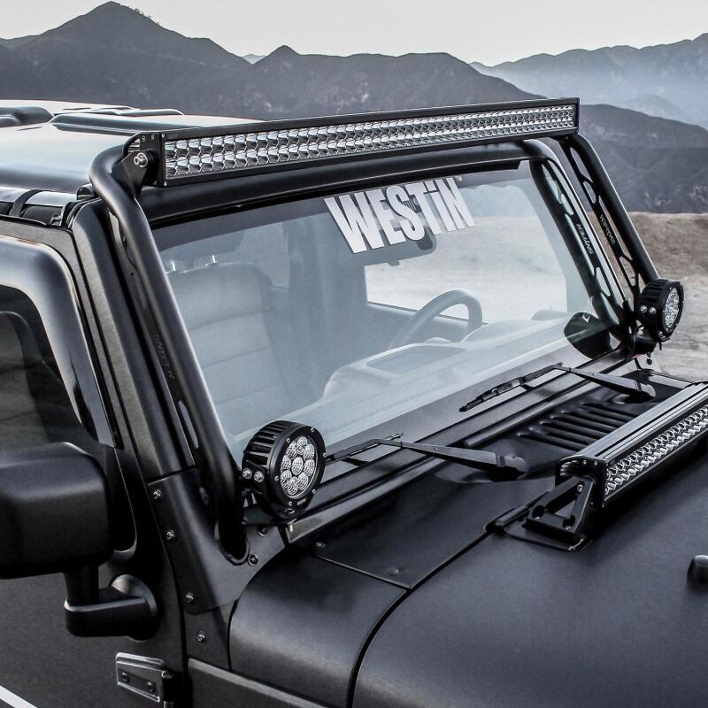 Westin/Snyper 07-17 Jeep Wrangler Snyper Overhead Light Hoop - Textured Black 62-41005 62-41005 Photo - Mounted